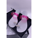Jelly Sandals Women Summer Slippers Silver Sole Crystal Buckle Slipper