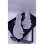 Jelly Sandals Women Summer Slippers Silver Sole Crystal Buckle Slipper
