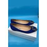 METALLIC JEWELRY BUCKLE WOMEN FLAT SHOES RainStone Flats