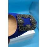 METALLIC JEWELRY BUCKLE WOMEN FLAT SHOES RainStone Flats
