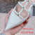 white 6.5cm heel