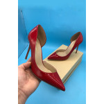 Classic Wine Red Thin Heel Pointed Toe Shoes Side open Dress Pumps