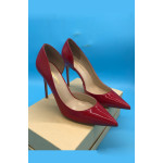 Classic Wine Red Thin Heel Pointed Toe Shoes Side open Dress Pumps