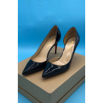 Black Thin Heel Pointed Toe Shoes Side open Dress Pumps