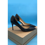 Black Thin Heel Pointed Toe Shoes Side open Dress Pumps