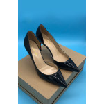 Black Thin Heel Pointed Toe Shoes Side open Dress Pumps