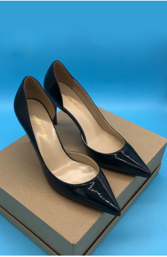 Black Thin Heel Pointed Toe Shoes Side open Dress Pumps